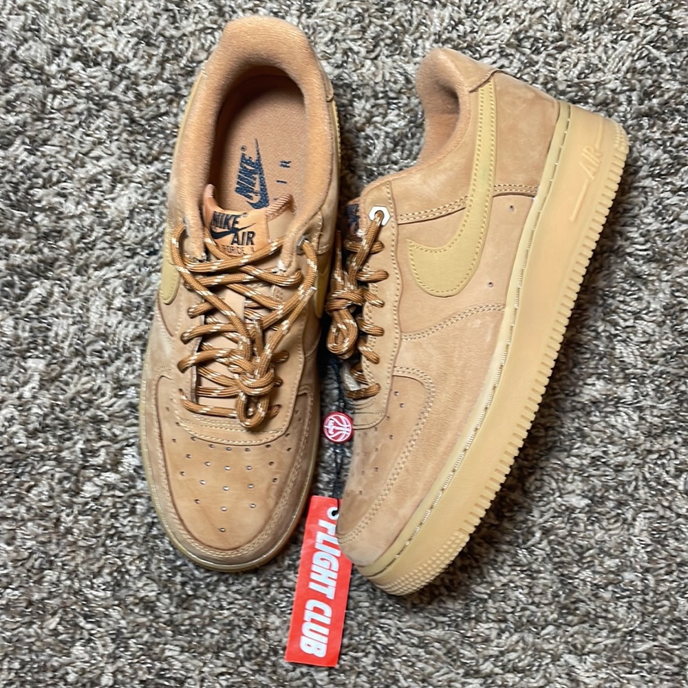 Air Force 1 ‘07 WB Flax/Wheat-Gum Light Brown 7 Men 8.5 Women Nike Air Force One